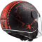 Мотошолом LS2 OF558 Sphere Lux Snake Matt Black Red