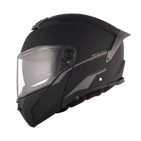 Мотошолом MT ATOM 2 SV Solid A1 Matt Black