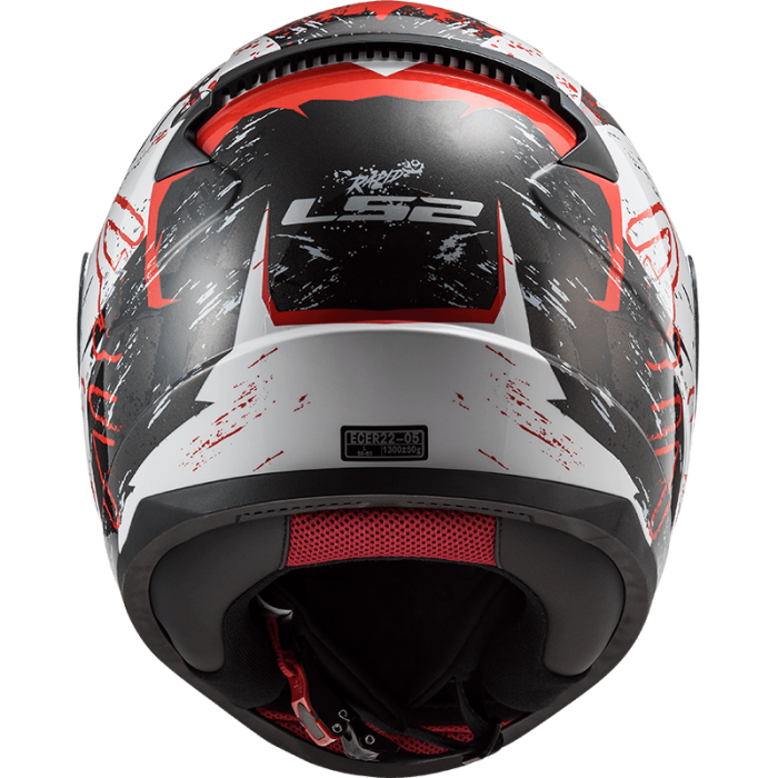 Мотошолом LS2 FF353 Rapid Naughty White Red