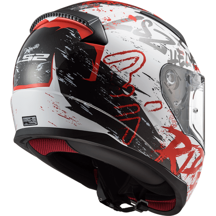 Мотошолом LS2 FF353 Rapid Naughty White Red