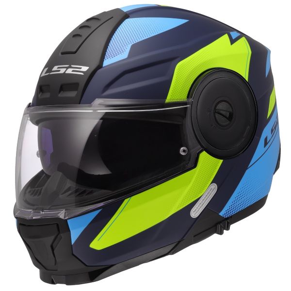 Мотошолом LS2 FF902 Scope 2 Duria Blue Hi-Vis Yellow