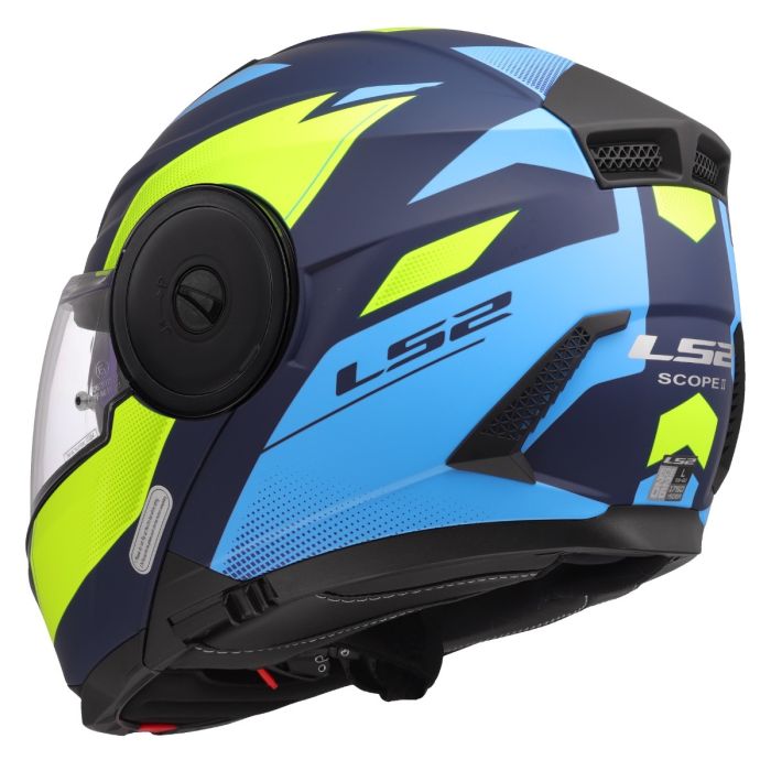 Мотошолом LS2 FF902 Scope 2 Duria Blue Hi-Vis Yellow