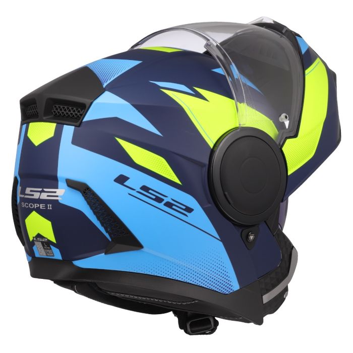 Мотошолом LS2 FF902 Scope 2 Duria Blue Hi-Vis Yellow
