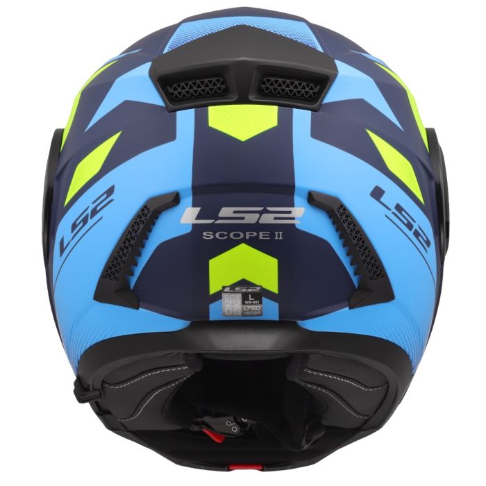 Мотошолом LS2 FF902 Scope 2 Duria Blue Hi-Vis Yellow
