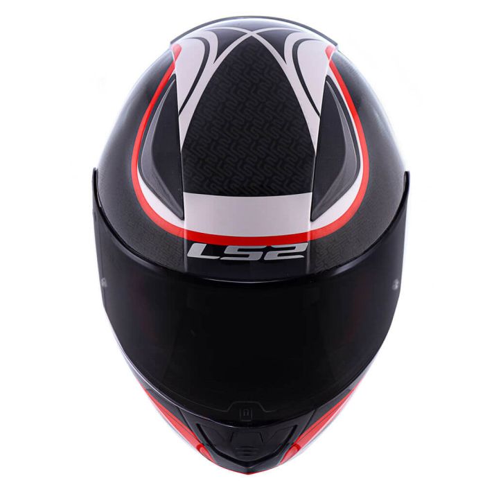 Мотошолом LS2 FF353 Rapid Deeper White Black Red