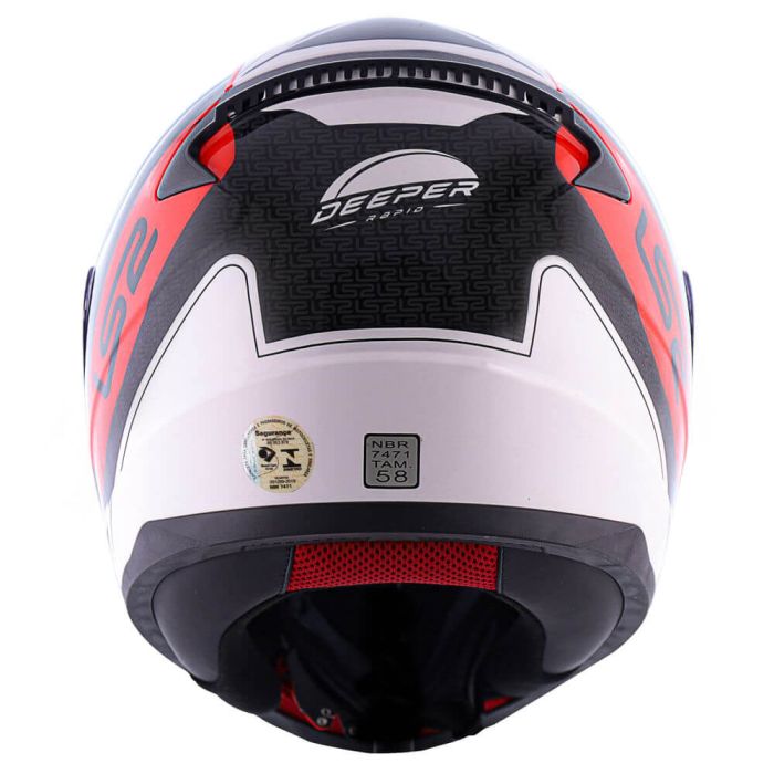 Мотошолом LS2 FF353 Rapid Deeper White Black Red