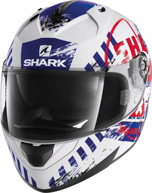 Мотошолом Shark Ridill Skyd White/Blue/Red