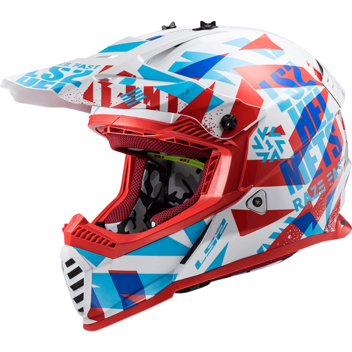 Шолом LS2 MX437J Fast Evo Mini Funky Red White