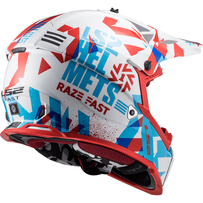 Шолом LS2 MX437J Fast Evo Mini Funky Red White