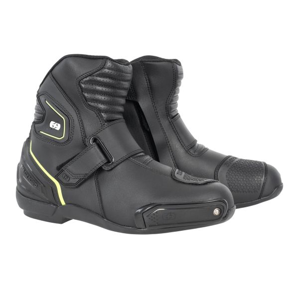 Мотоботи Oxford Omega Air Short MS Boot Blk/ Wht/ Ylw