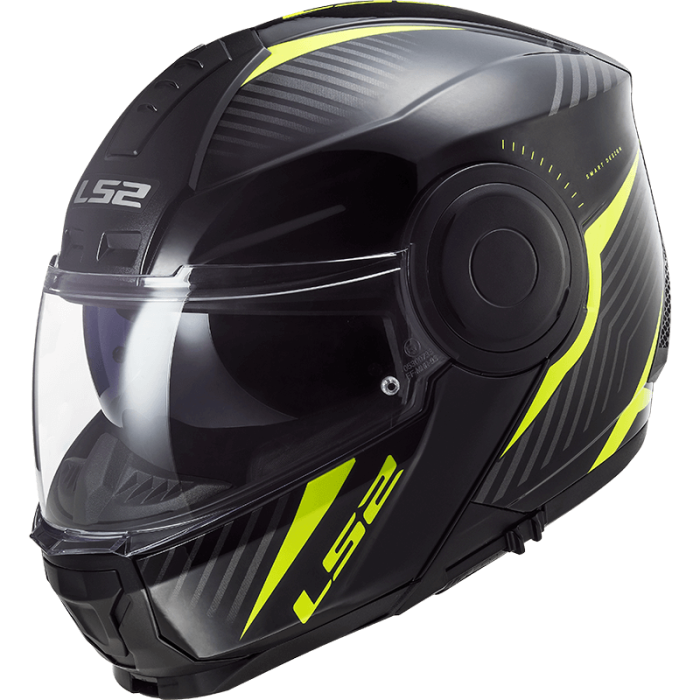 Мотошолом LS2 FF902 Scope Skid Black Hi-Vis Yellow