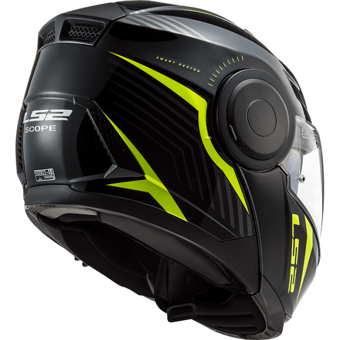 Мотошолом LS2 FF902 Scope Skid Black Hi-Vis Yellow