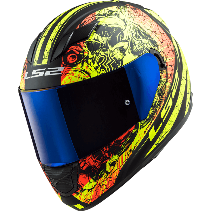 Мотошолом LS2 FF320 Stream Evo Throne Matt Black Hi-Vis Yellow