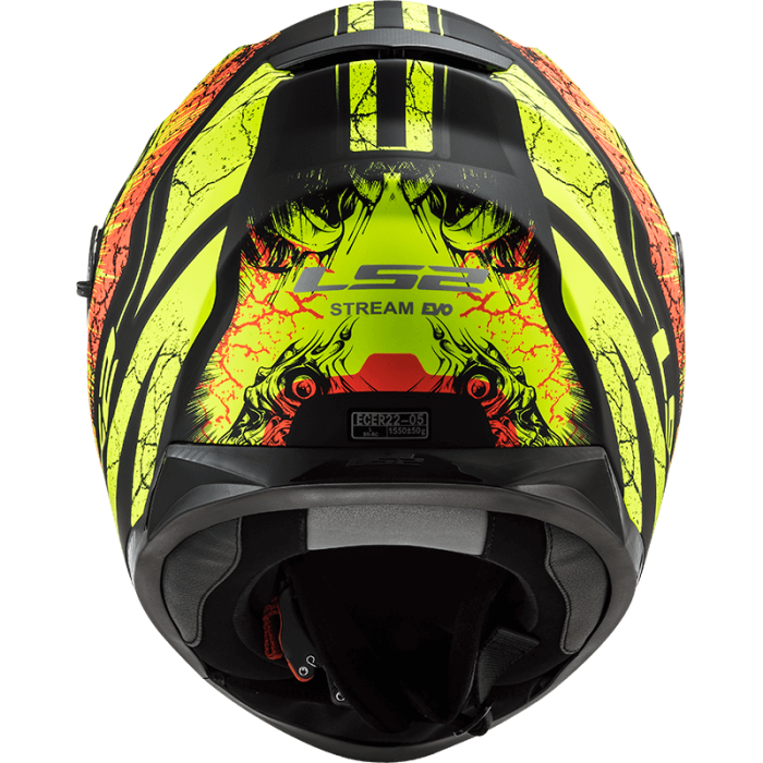 Мотошолом LS2 FF320 Stream Evo Throne Matt Black Hi-Vis Yellow