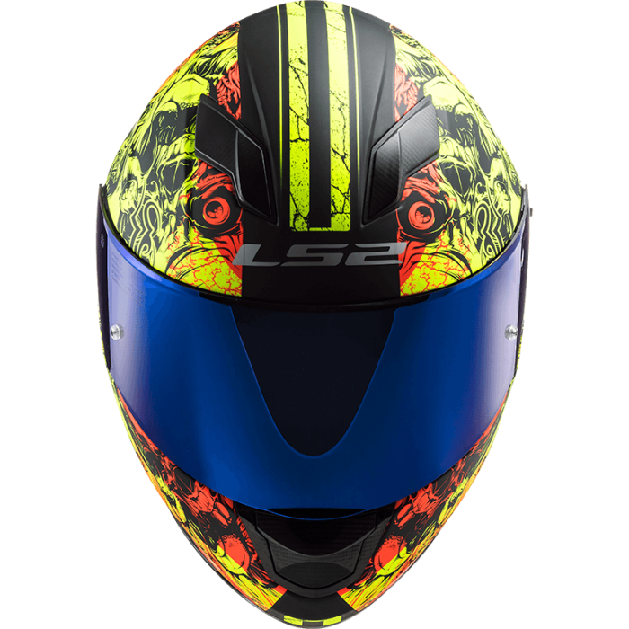 Мотошолом LS2 FF320 Stream Evo Throne Matt Black Hi-Vis Yellow