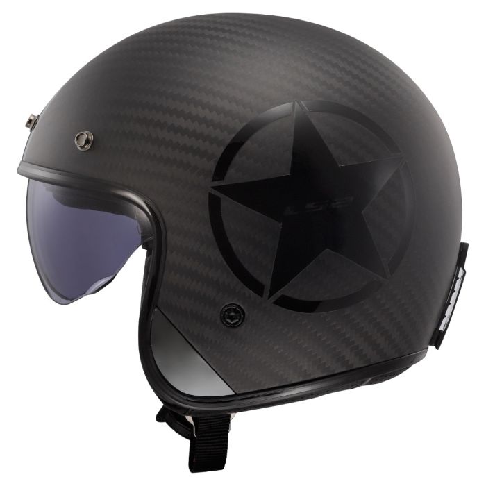 Мотошолом відкритий LS2 OF601 Bob 2 C Star Black
