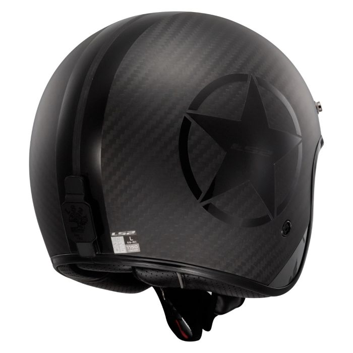 Мотошолом відкритий LS2 OF601 Bob 2 C Star Black