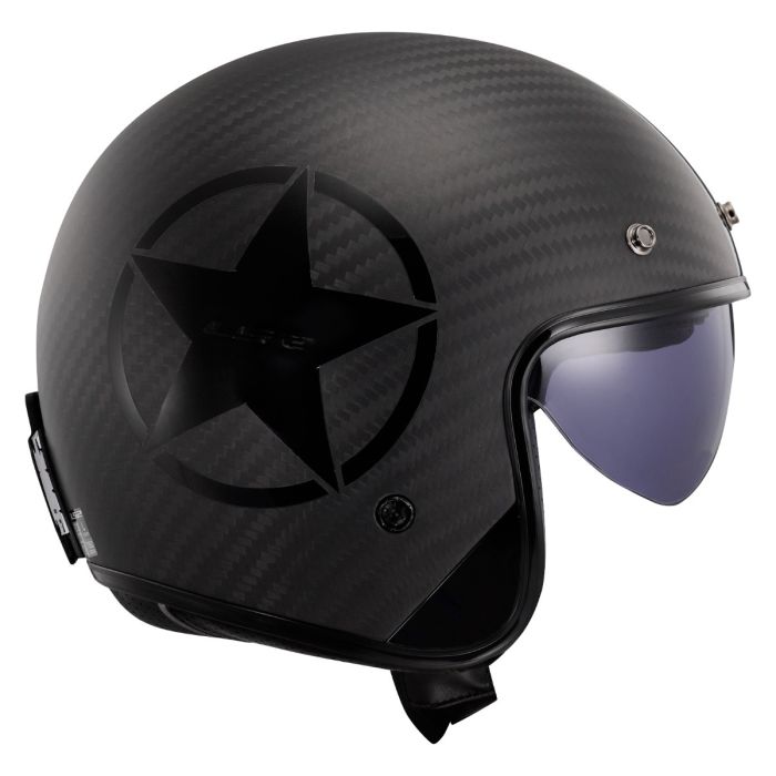 Мотошолом відкритий LS2 OF601 Bob 2 C Star Black