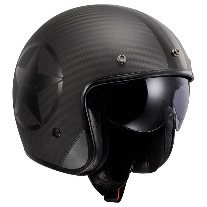 Мотошолом відкритий LS2 OF601 Bob 2 C Star Black