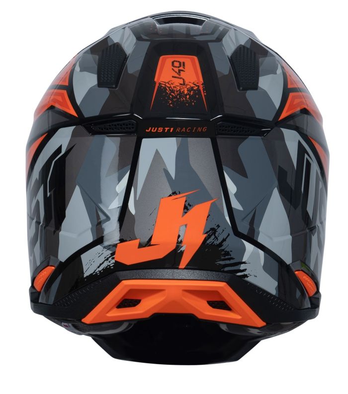 Мотошолом Just1 J40 Shooter Camo Orange Black