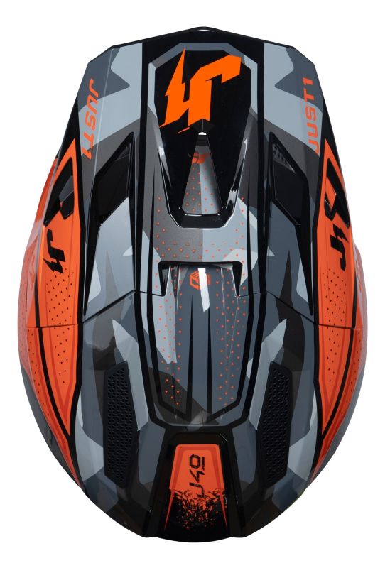 Мотошолом Just1 J40 Shooter Camo Orange Black