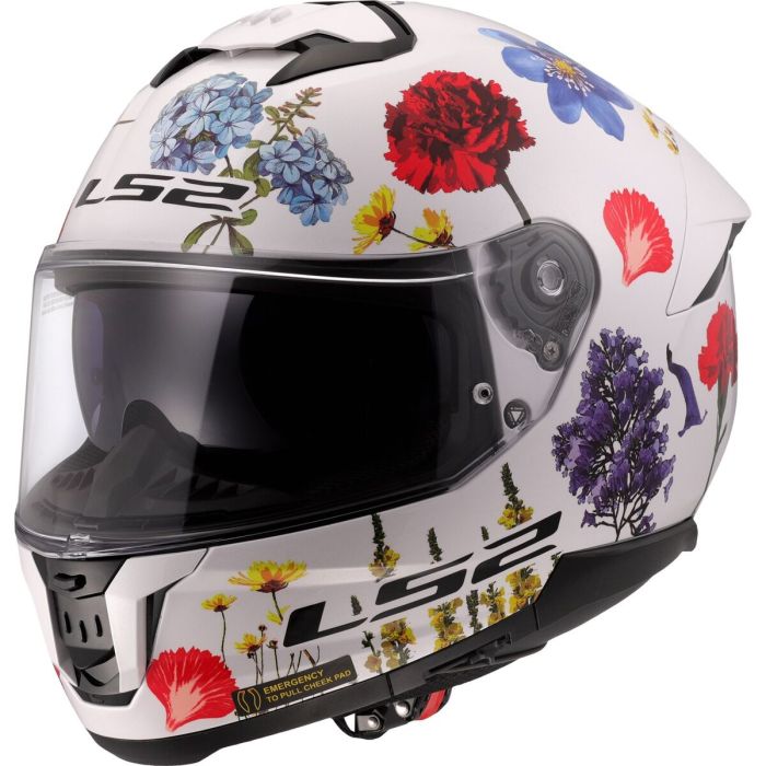 Мотошолом LS2 FF808 Stream 2 Flowers White