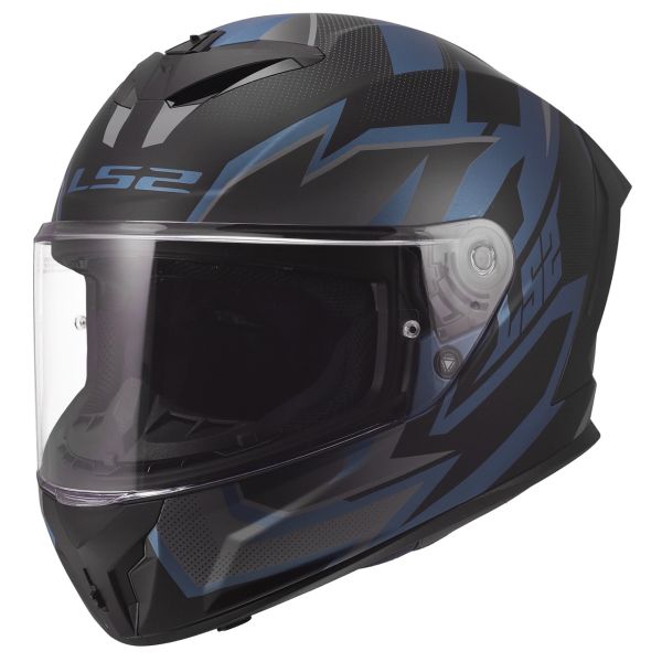 Мотошолом LS2 FF820 Rapid 3 Xtrem Black Blue Petrol