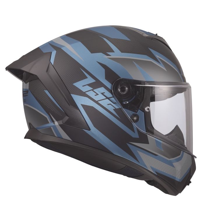 Мотошолом LS2 FF820 Rapid 3 Xtrem Black Blue Petrol