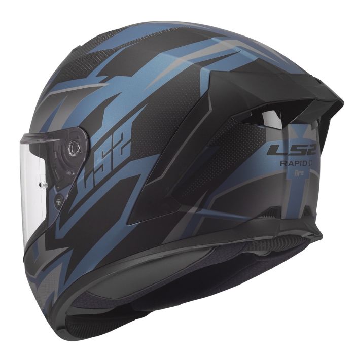 Мотошолом LS2 FF820 Rapid 3 Xtrem Black Blue Petrol