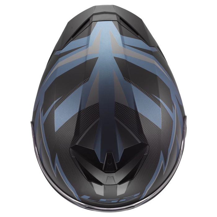 Мотошолом LS2 FF820 Rapid 3 Xtrem Black Blue Petrol