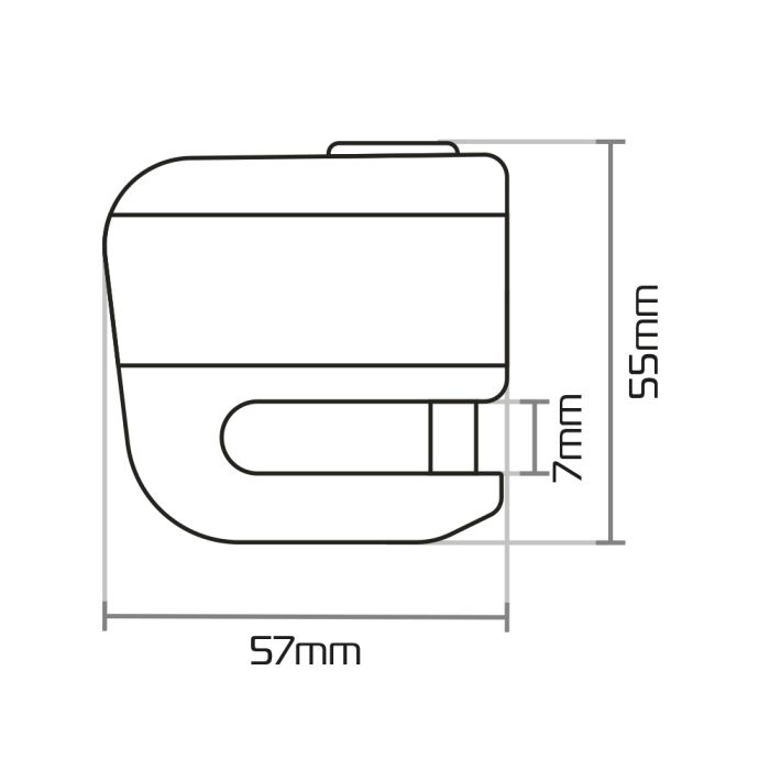Замок Oxford Micro XA5 Alarm Disc Lock Black/Black