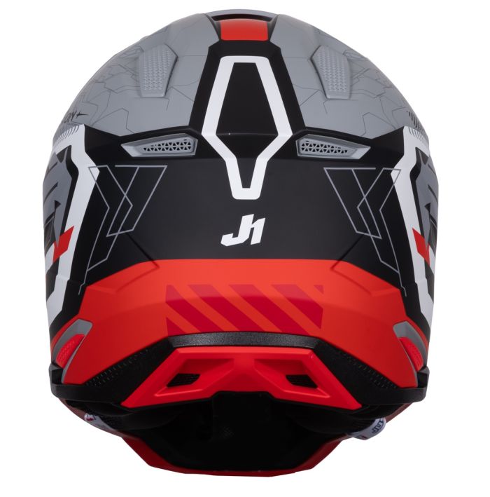 Мотошолом Just1 J40 Mission Red Grey Matt