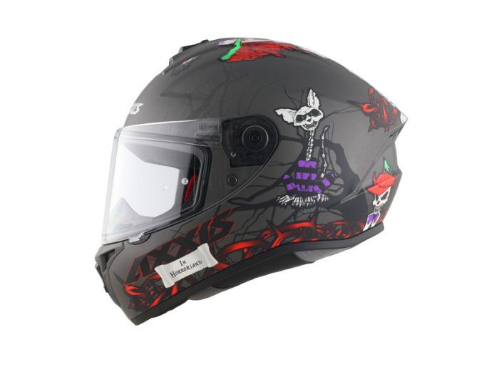 Мотошолом AXXIS DRAKEN S Horrorland A2 Matt Titan