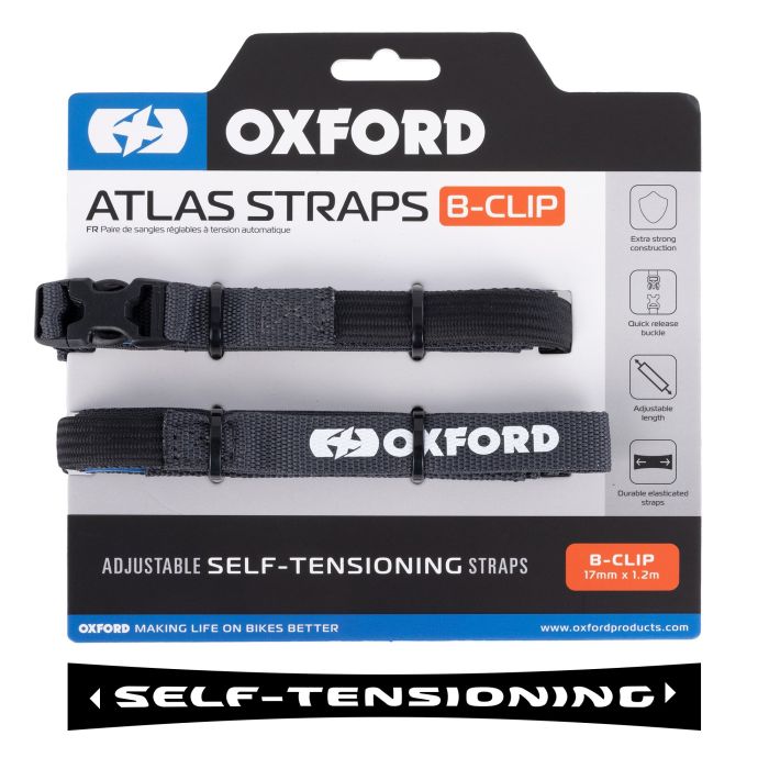 Ремені Oxford Atlas B-Clip 17mm x 1.2M Asphalt (Pair)