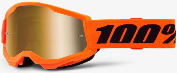 Дитячі Окуляри 100% Strata 2 Youth Goggle Neon Orange - Mirror Gold Lens