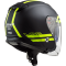 Мотошолом LS2 OF521 Infinity Hyper Matt Titanium Hi-Vis Yellow