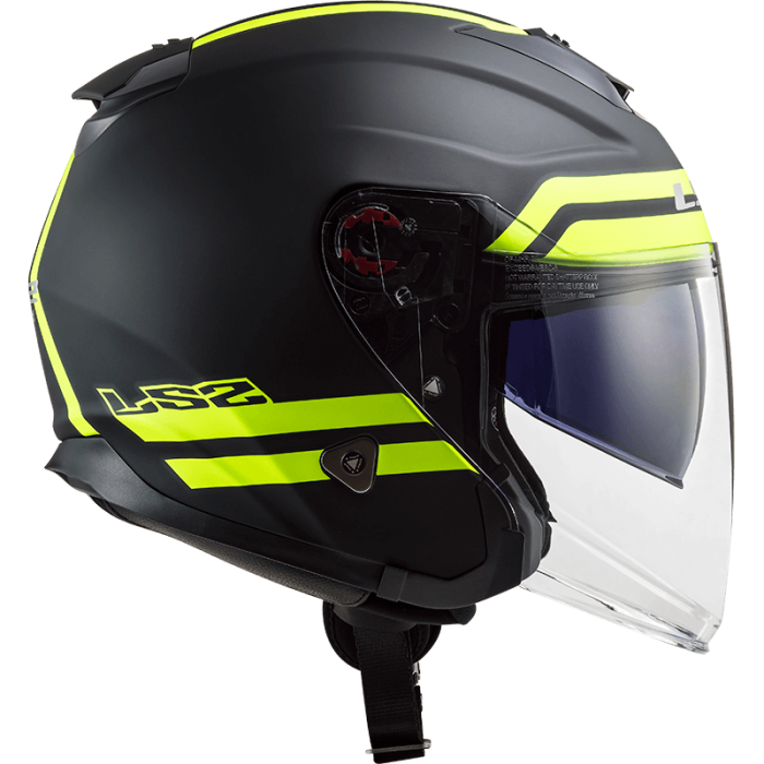Мотошолом LS2 OF521 Infinity Hyper Matt Titanium Hi-Vis Yellow