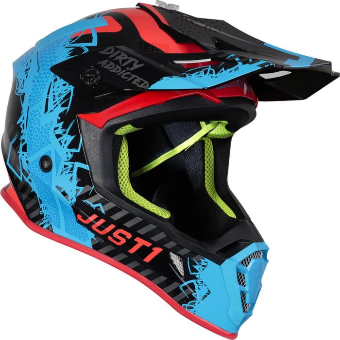 Мотошолом Just1 J38 Mask Blue Red Black