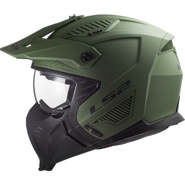 Мотошолом LS2 OF606 Drifter Solid Matt Military Green