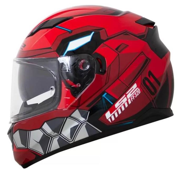 Мотошолом LS2 FF320 Stream Evo Angel Red Grey