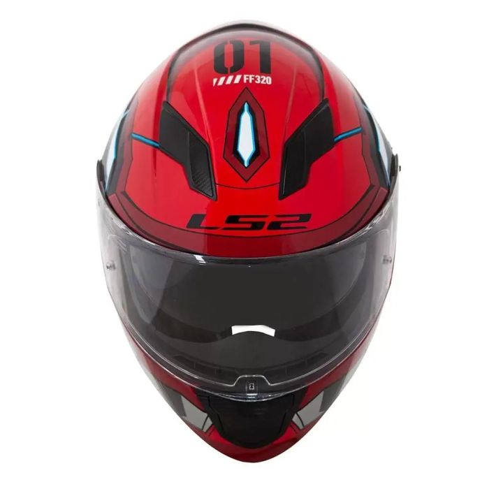Мотошолом LS2 FF320 Stream Evo Angel Red Grey