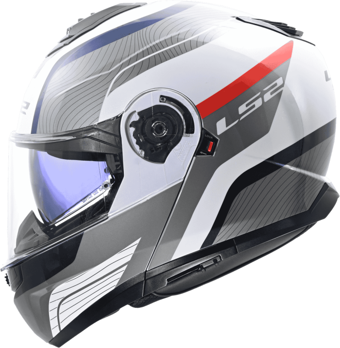 Мотошолом LS2 FF908 Strobe 2 Monza White Blue Red