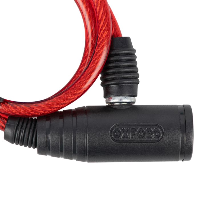 Трос протиугінний Oxford Bumper Cable Lock Red 6mm x 600mm