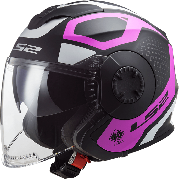 Мотошолом LS2 OF570 Verso Marker Matt Black Violet