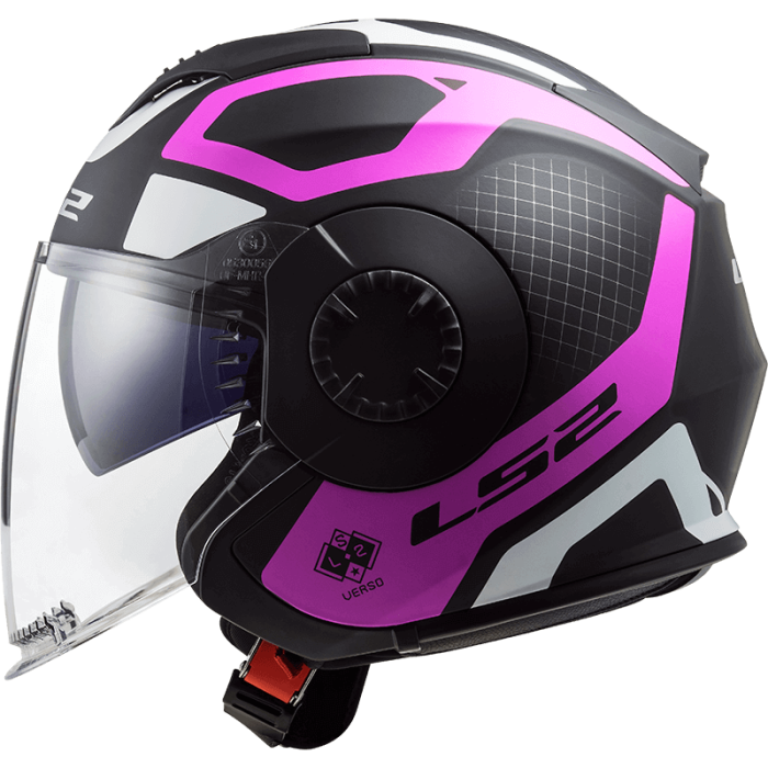 Мотошолом LS2 OF570 Verso Marker Matt Black Violet