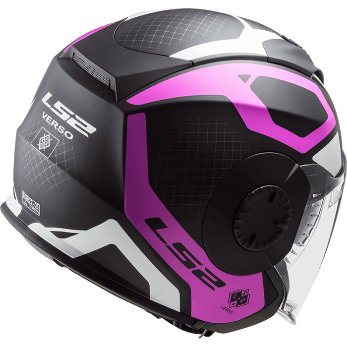 Мотошолом LS2 OF570 Verso Marker Matt Black Violet