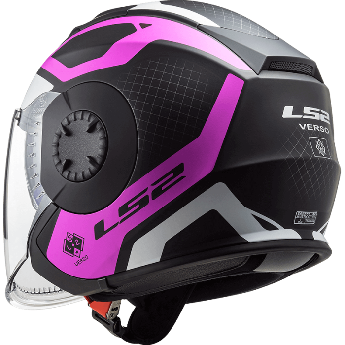 Мотошолом LS2 OF570 Verso Marker Matt Black Violet