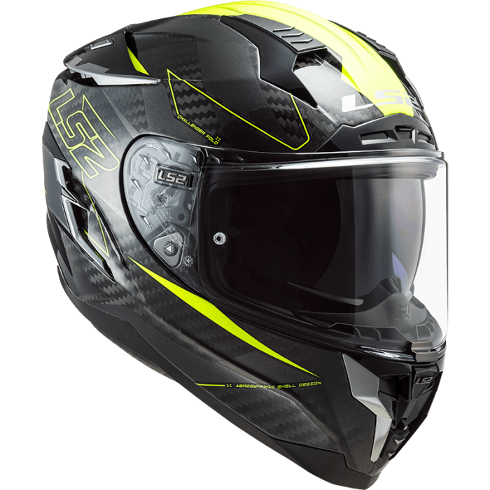 Мотошолом LS2 FF327 Challenger CT2 Fold Gloss Hi-Vis Yellow