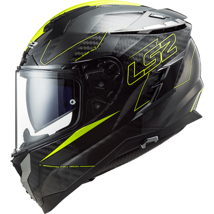 Мотошолом LS2 FF327 Challenger CT2 Fold Gloss Hi-Vis Yellow