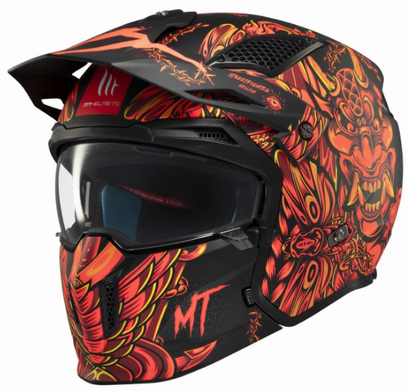Мотошолом MT STREETFIGHTER SV Hellish B5 Matt Red